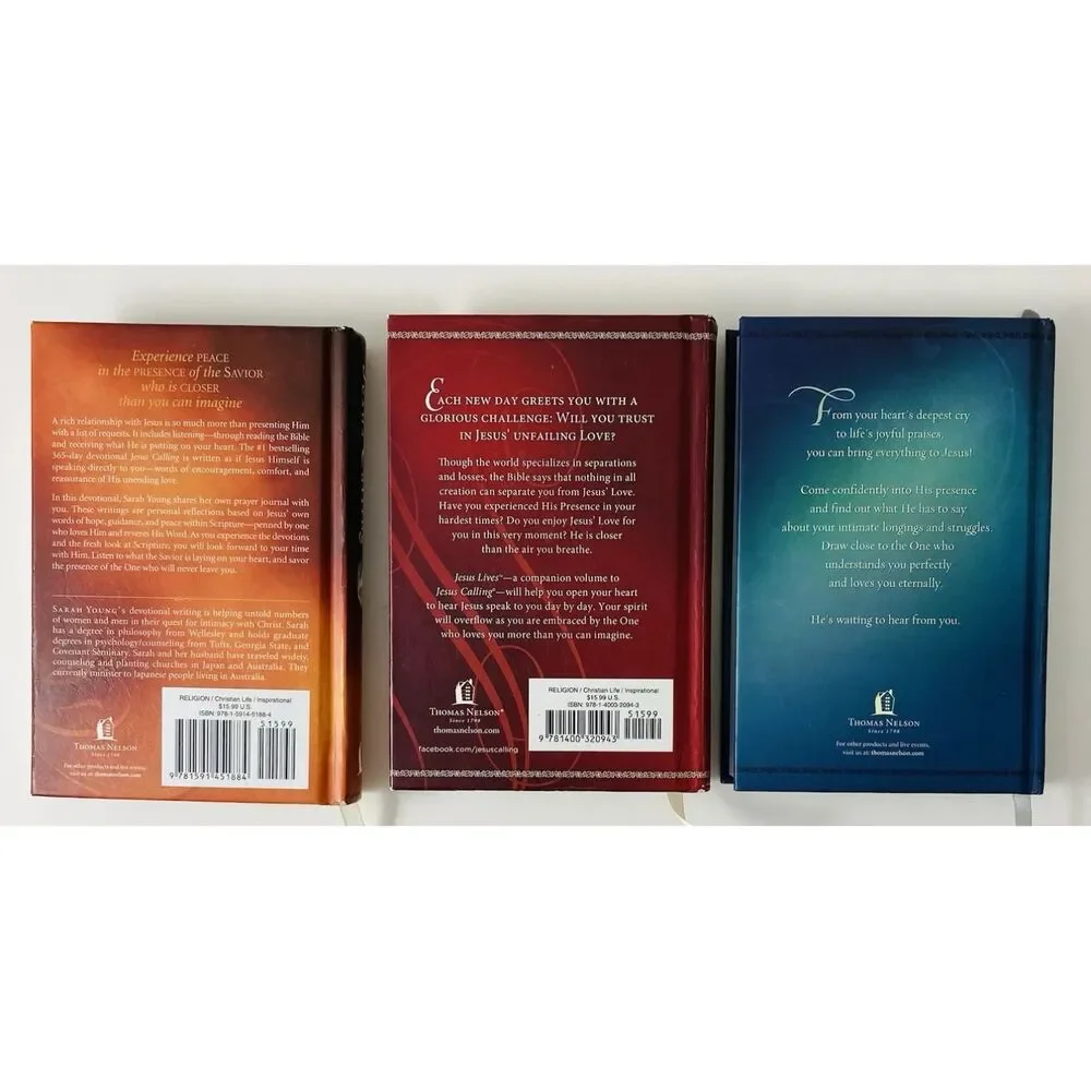 Sarah Young Christian Books - Set Of 3 Jesus Lives/ Dear Jesus/ Jesus Calling